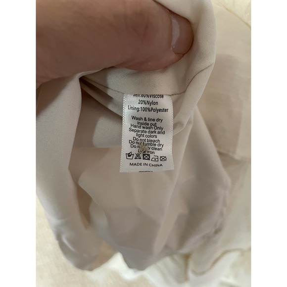 NWT Mia Joy Guliana Maxi Wedding Dress Floral Sheer Lace Fairy Cottage Praire S - Picture 10 of 14